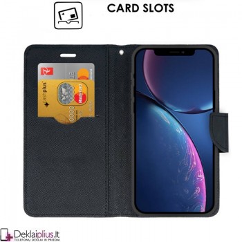 Telone dėklas su skyreliais - juodas (telefonams Apple Iphone 14 Pro)